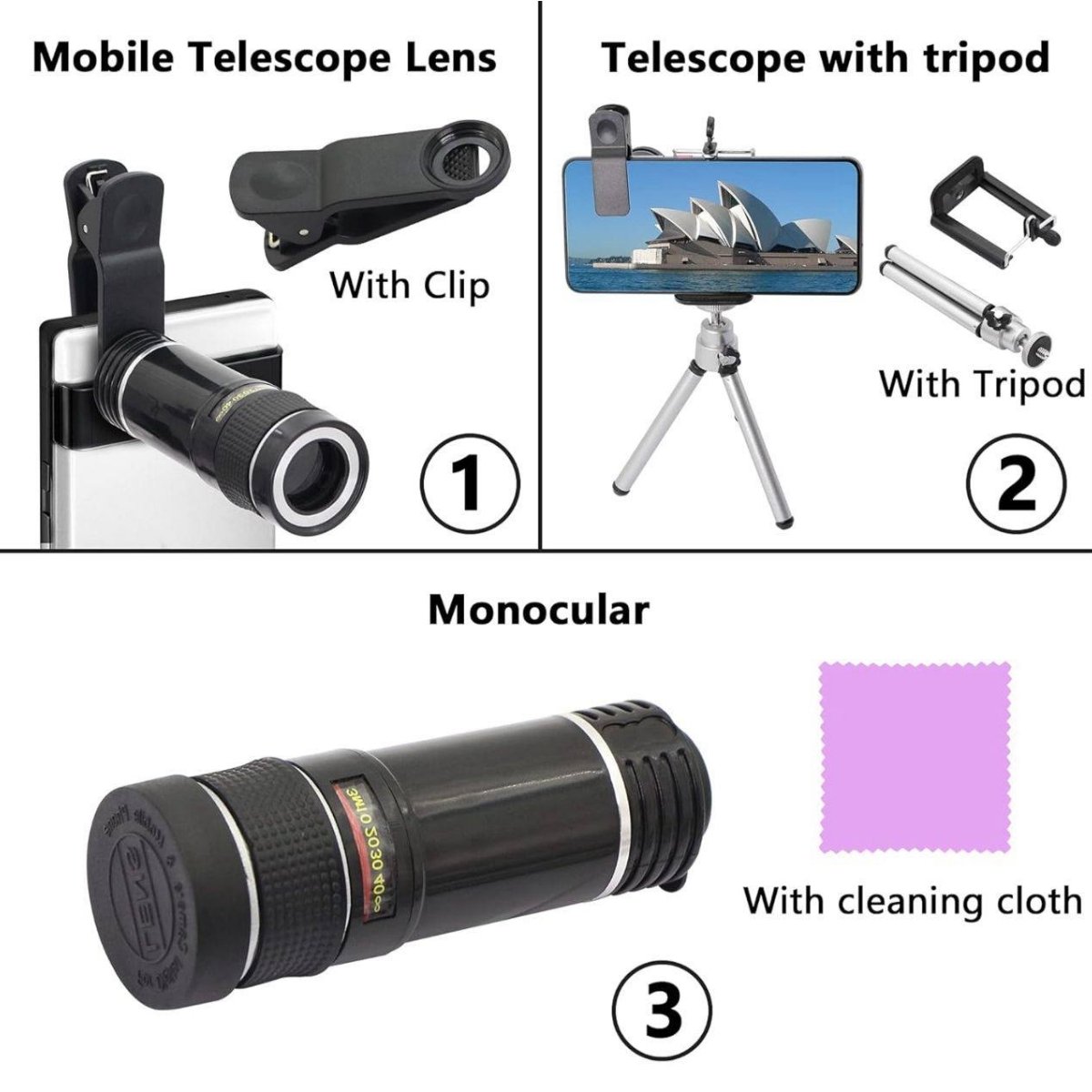 Lente Para Celular Zoom 20x de uso diario en Medellin antioquia Colombia. Compra en onlineshoppingcenterg.